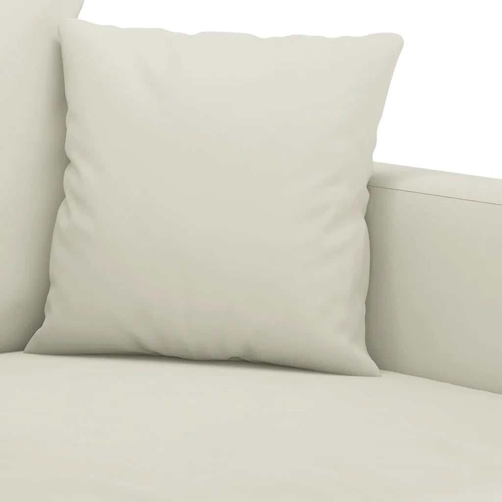 Set di Divani 3 pz con Cuscini Crema in Velluto 3201738