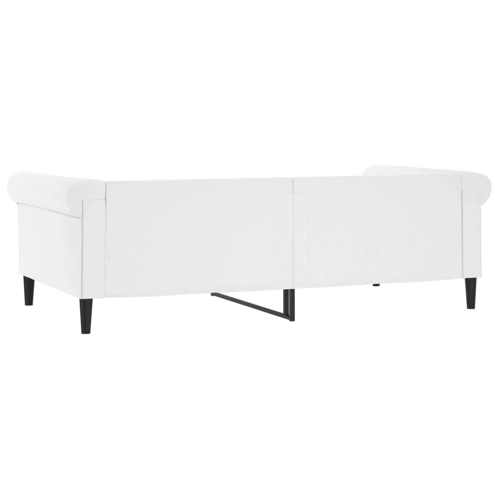 Letto singolo | Letto per adulti | Letto da Giorno Bianco 100x200 cm in Similpelle