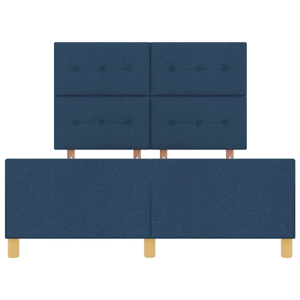 Struttura del letto con testiera Blu 160 x 200 cm Tessuto