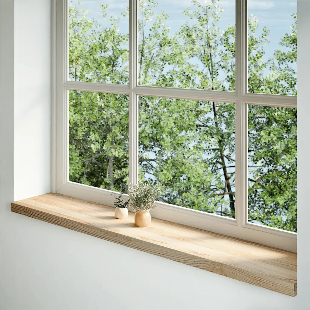 Davanzali 2 pz Non Trattati 140x30x2cm Legno Massello di Rovere CFW4753621
