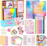 Set di diario creativo - Regalo di compleanno per una ragazza - Album di ricordi - Set di diario per ragazze - Regalo per ragazze di 8-14 anni - Incluso materiale per scrivere, materiali per scrapbook e accessori per diario