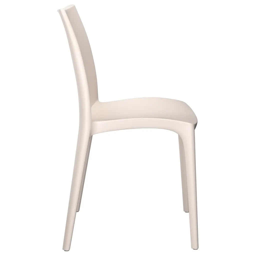 Sedie da Giardino 2 pz | Sedie da Esterno Crema 50x46x80 cm in Polipropilene