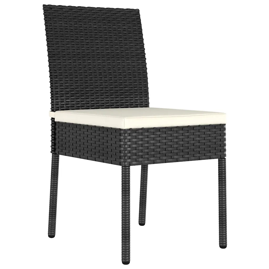 Set da Pranzo per Giardino 5 pz | Set Salotto da Giardino Nero