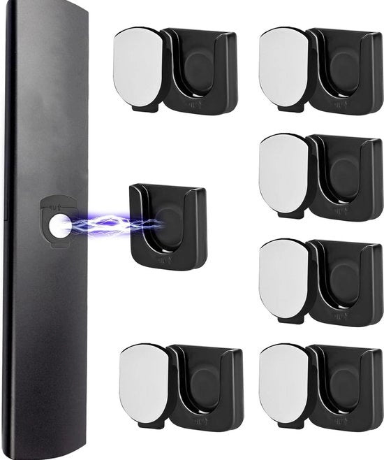Sostegno per telecomando magnetico per montaggio a parete - Ventilatore TV aria condizionata - Adesivo autoattacco nero