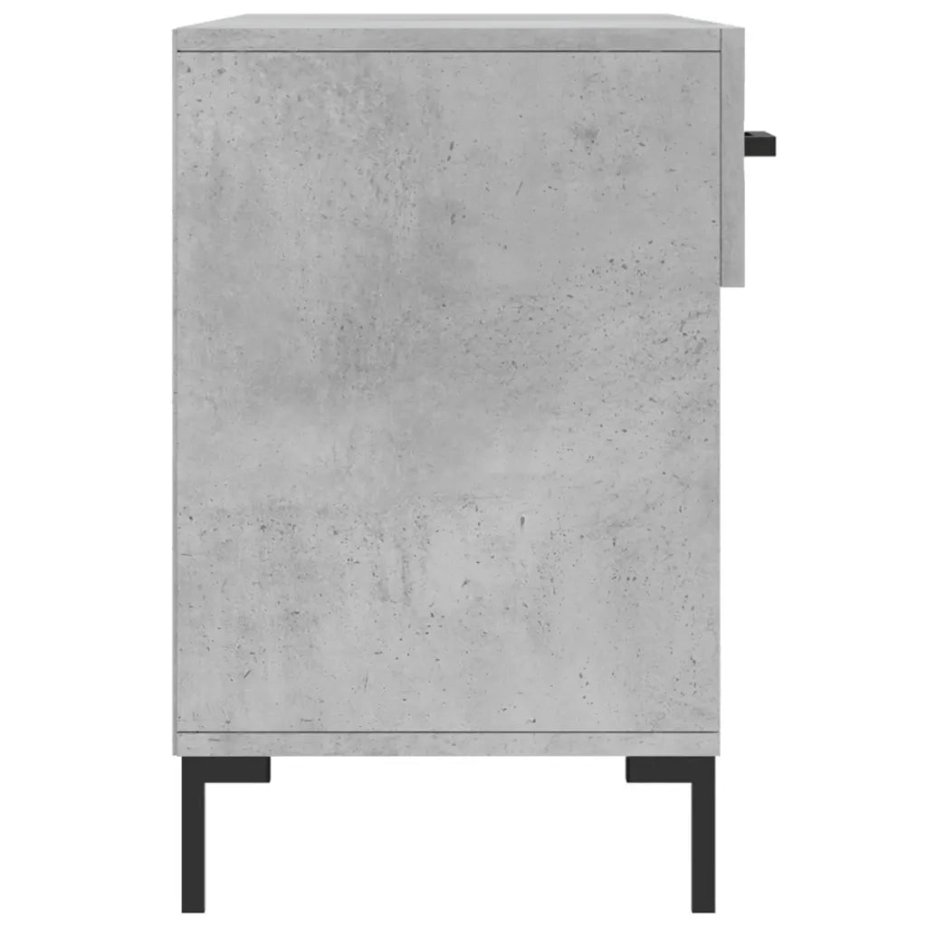 Panca Porta Scarpe | Scarpiera | Mobile per scarpe Grigio Cemento 102x35x55cm Legno Multistrato