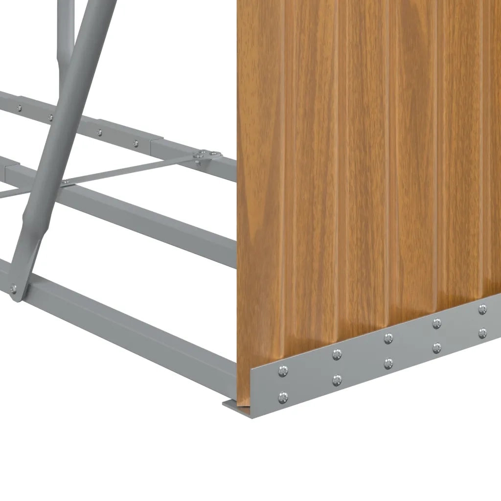 Portaceppi Effetto Legno 180x45x100 cm in Acciaio Zincato CFW5502119