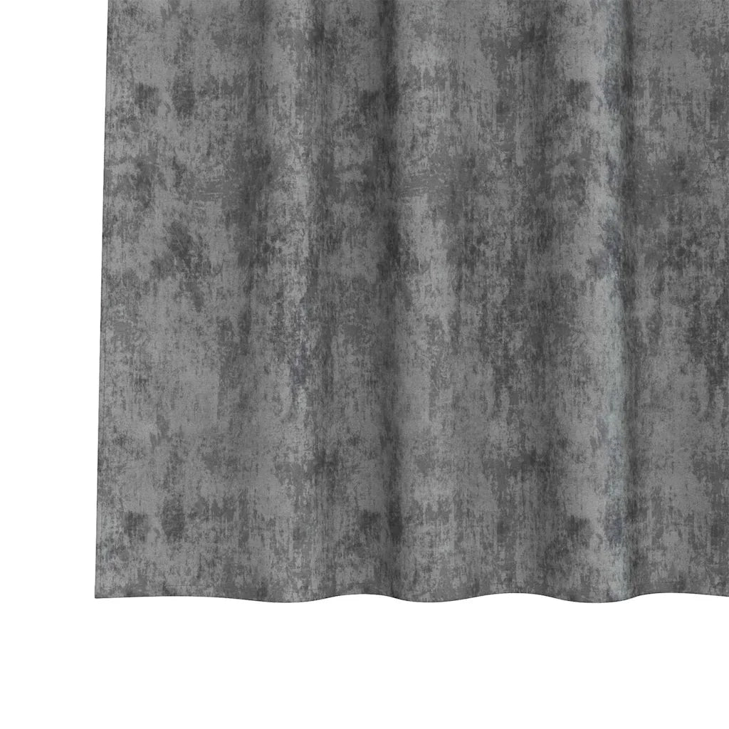 Tende in Velluto con tende 2 pz Grigio 175 x 140 cm Velluto