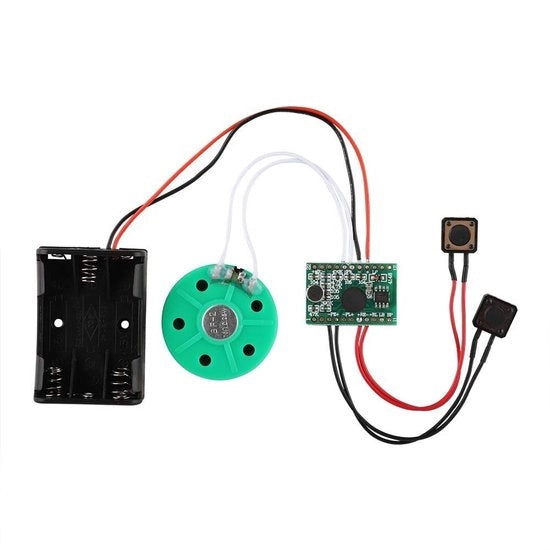 Pannello di controllo per DIY con modulo di registrazione 60 secondi - Carta di auguri con descrizione - Modulo di musica per DIY - Carta di auguri vocale - Cavo di estensione 10 cm - Altoparlanti con buona qualità del suono - Modulo di audio