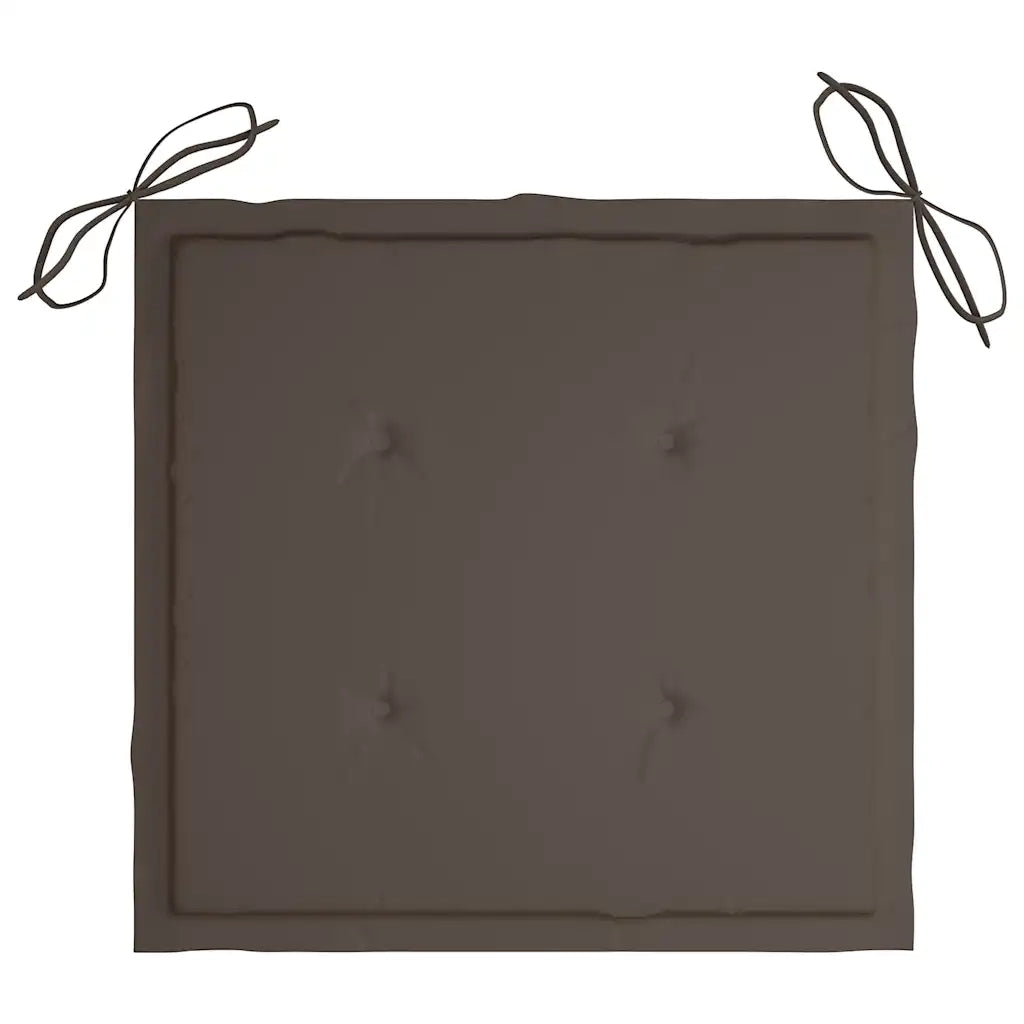 Sedie da Giardino Pieghevoli con Cuscini 4 pz Massello di Teak 3072731