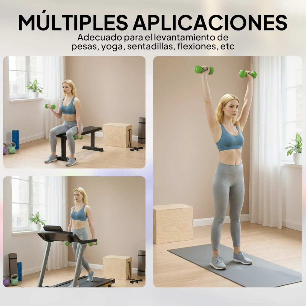 Set Manubri Esagonali 20 KG ¨C Xylo ¨C 8 Pezzi Neoprene Antiscivolo Palestra Casa 4kg 3kg 2kg 1kg