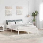Struttura del Letto Bianco e grigio chiaro 150 x 200 cm