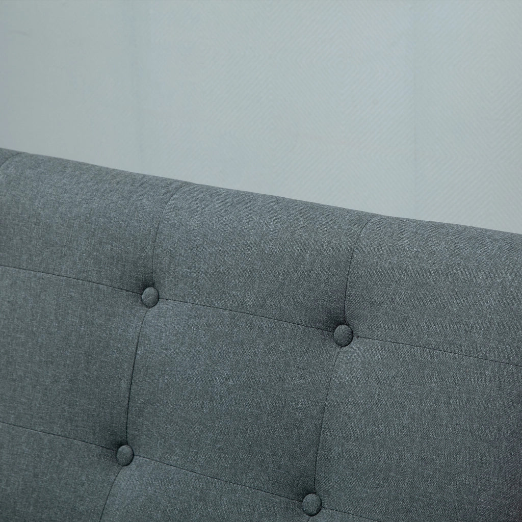 DIVANO 2 POSTI 115x66,5x73 cm Grigio scuro in lino