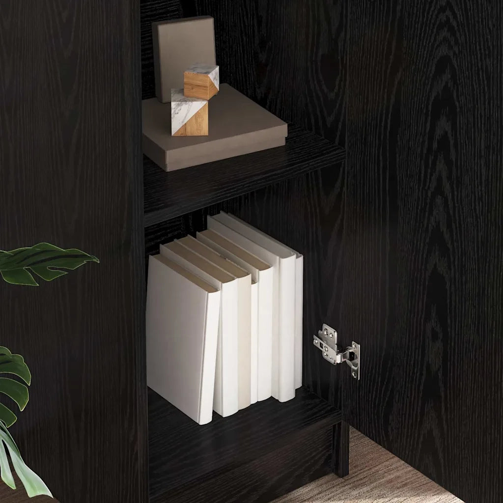 Credenza | Madia | Buffet da pranzo | Armadio da pranzo Rovere Nero 35 x 39 x 168 cm