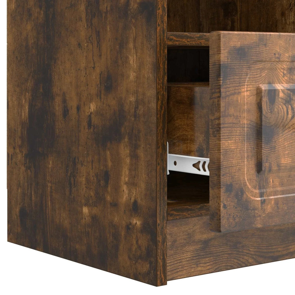 Mobile TV-Credenza per TV Rovere Fumo 102 x 34,5 x 47 cm Legno ingegnerizzato 690534