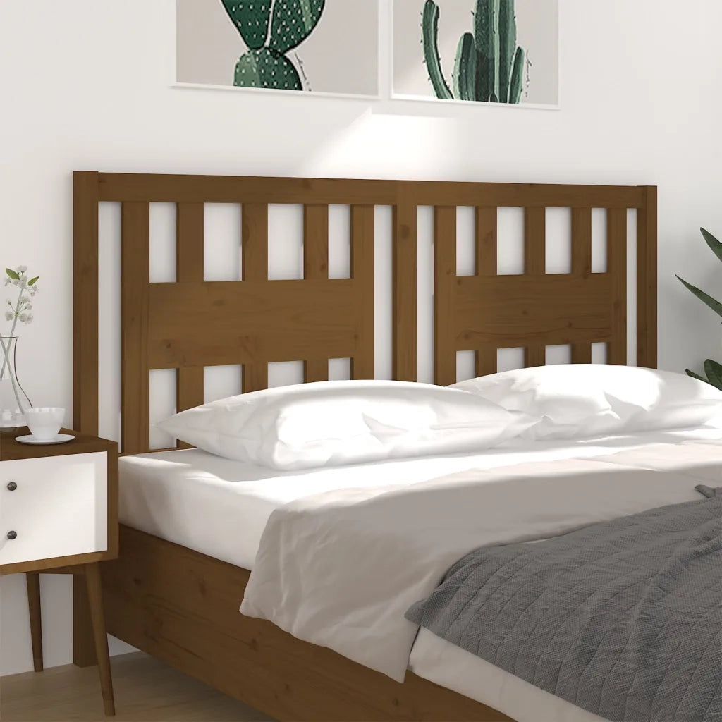 Testiera per Letto ambra 141x4x100 cm in Legno Massello di Pino 818668