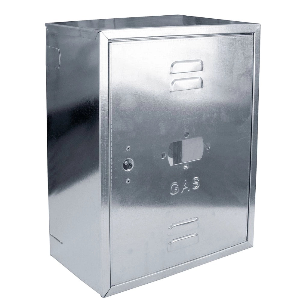 Mobiletto per contatore gas 50x40x25 cm in lamiera zincata resistente da esterno