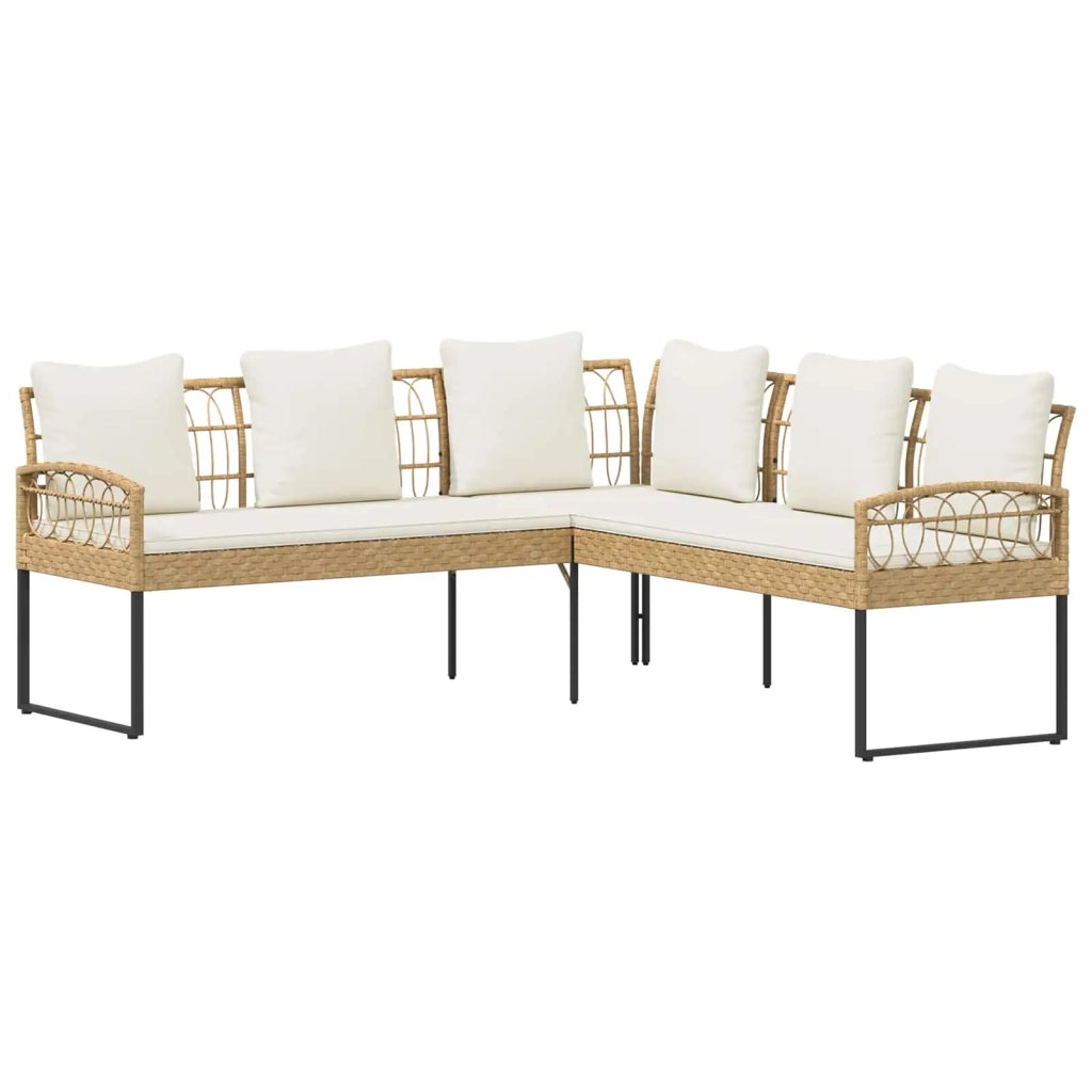 Set Divano da Giardino 2 pcs Naturale Rattan sintetico Acciaio 42026821