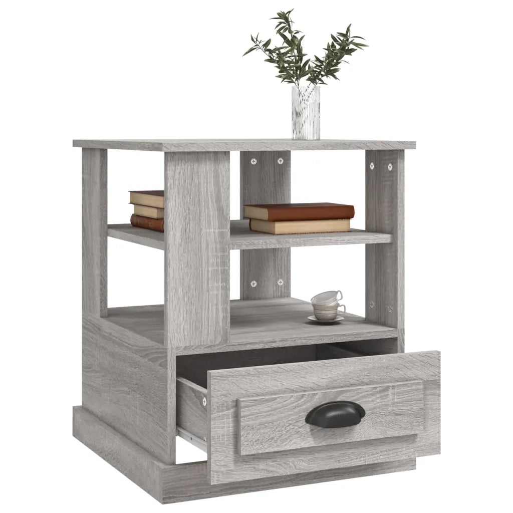 Tavolino Grigio Sonoma 50x50x60 cm in Legno Multistrato 816414