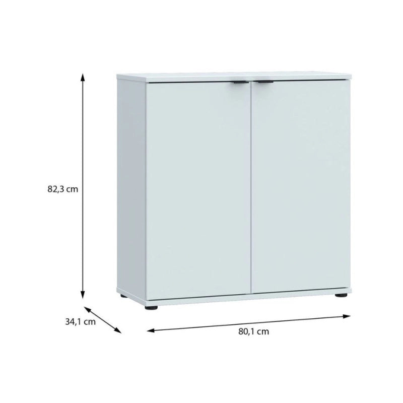 Mobile multiuso Segno con due ante L 80 cm. colore grigio chiaro