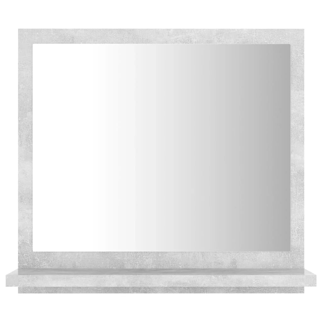 Specchio da bagno 40 x 10,5 x 37 cm truciolare grigio 02_0006942