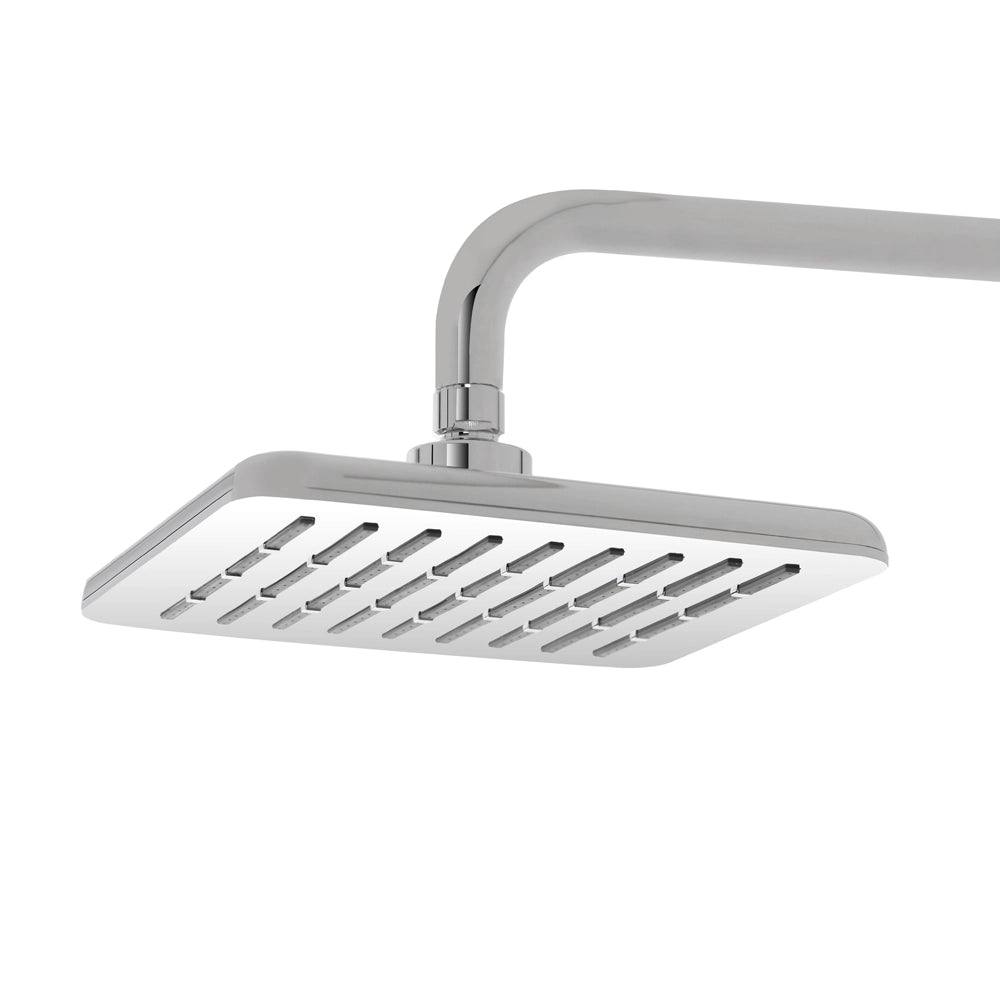 Soffione doccia 20 x 20 cm in finitura cromo anticalcare Hidra