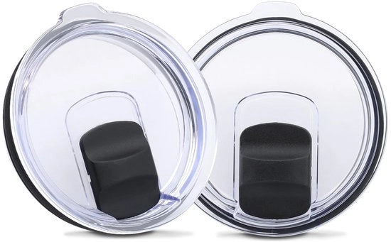 Set di due coperture per bicchiere - Interruttore magnetico - Cappuccio di riserva impermeabile - Adatto per YETI/Ozark Trail - Resistentente all'acqua di mare - Realizzato in ABS di alta qualità - Copertura per bicchiere con chiusura a tappo