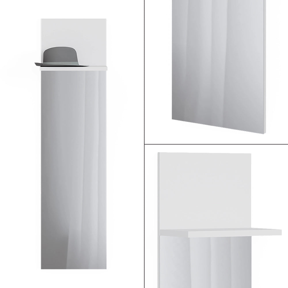 Vicco Appendiabiti da parete Bianco 36 x 135 cm con specchio