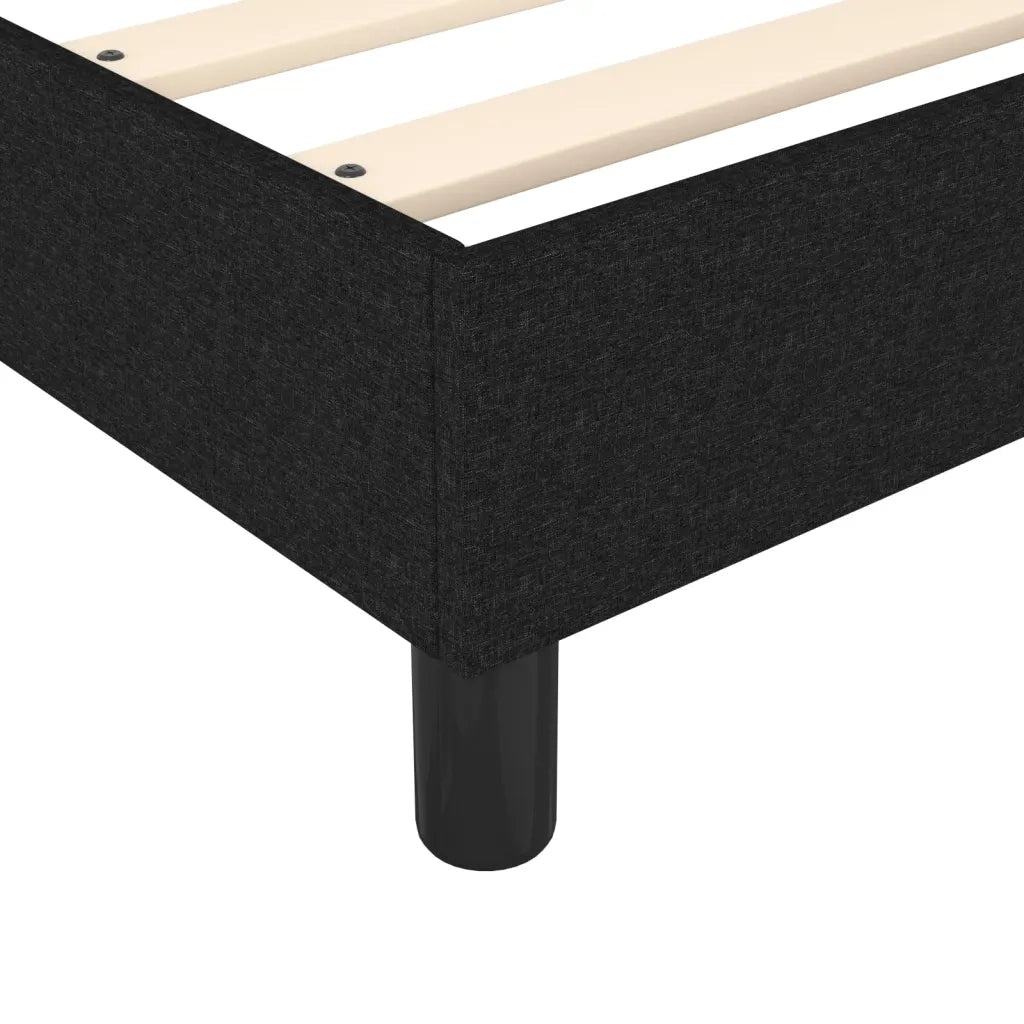 Giroletto a Molle con Materasso-Struttura Letto Nero 100x200 cm in Tessuto 737880