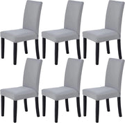 Set di cuscini elastici moderni per decorazione, matrimoni e feste - 6 pezzi grigio argento