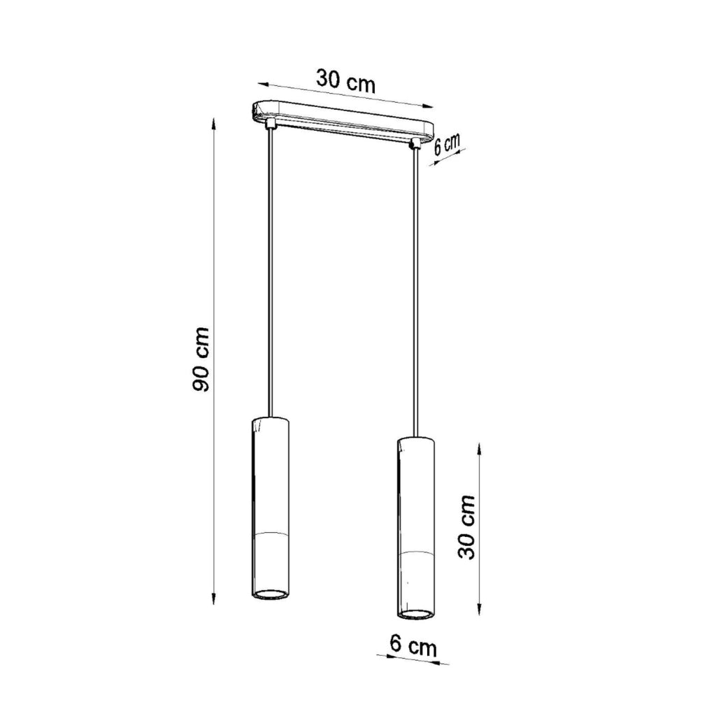 Lampada sospensione MARCOS 2 bianca legno Pure Lume