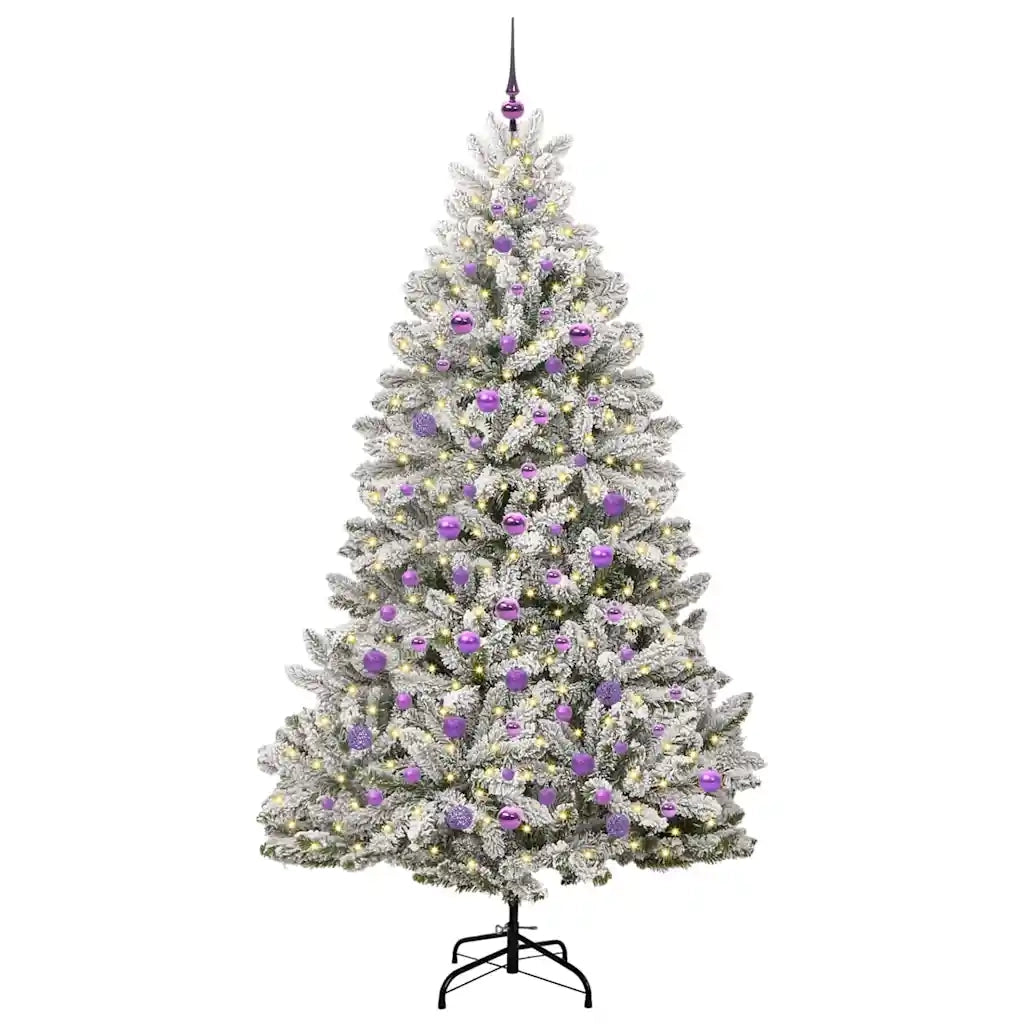 Albero di Natale artificiale con 300 LED Verde e Bianco 210 cm 3395763
