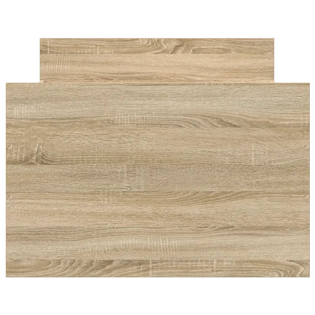 Letto singolo | Letto per adulti | Giroletto con Testiera e Pediera Rovere Sonoma 100x200 cm