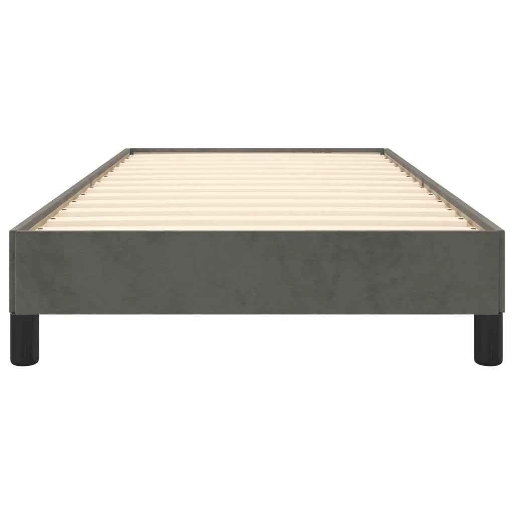 Letto singolo | Letto per adulti | Giroletto senza Materasso Grigio Scuro 90x200 cm Velluto