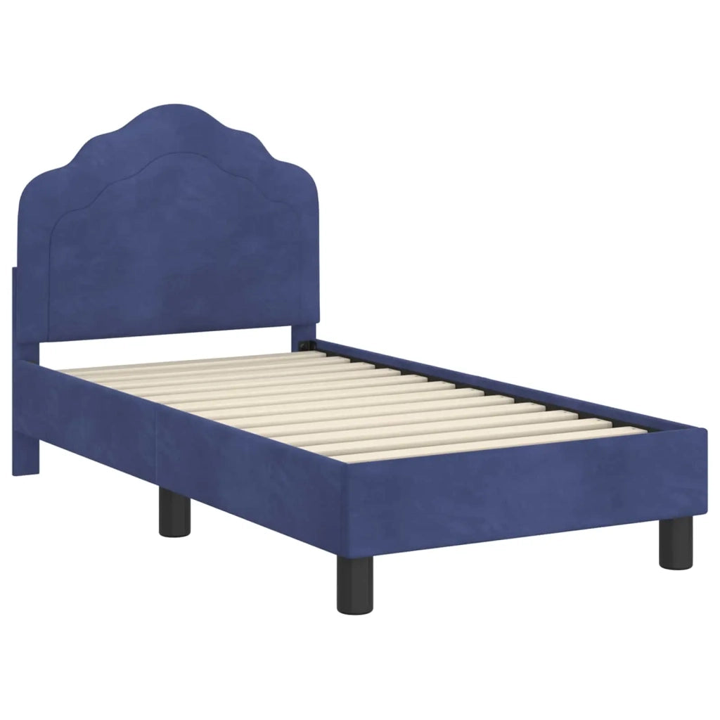 Letto singolo | Letto per adulti | Struttura letto per bambini con testata Blu Polizia 70 x 140 cm