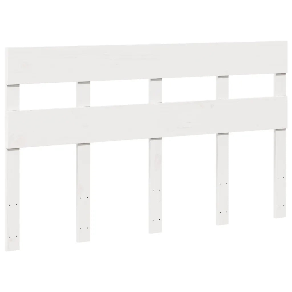 Letto senza Materasso Bianco 150x200 cm Legno Massello di Pino
