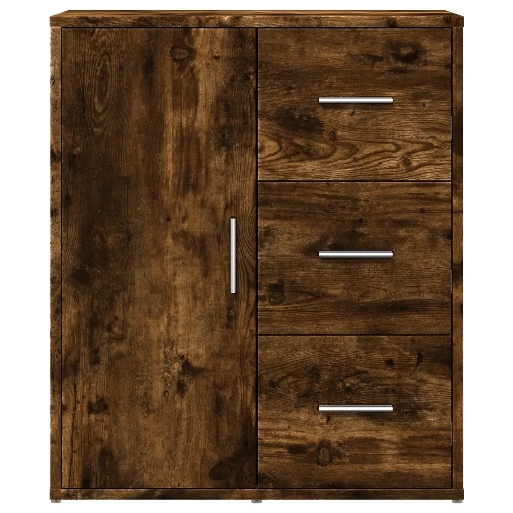 Credenza-Buffet-Armadio da cucina Rovere Fumo 60x31x70 cm in Legno Multistrato 491337