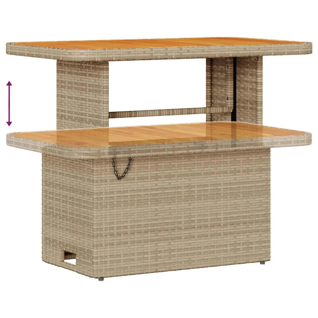 Set Divano da Giardino con cuscino 10 pcs Beige Poly Rattan 3364851