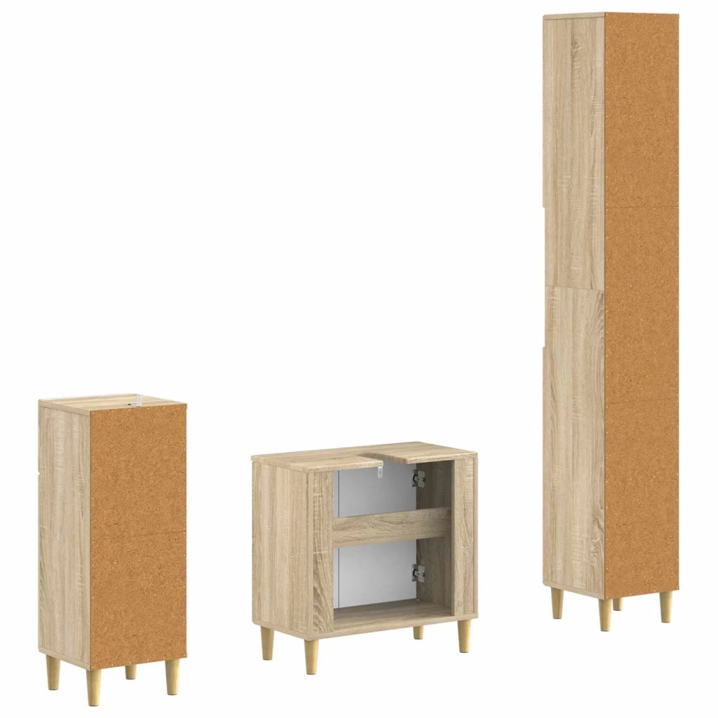 Set di armadietti da bagno in 3 pezzi ARNHEM 3417848