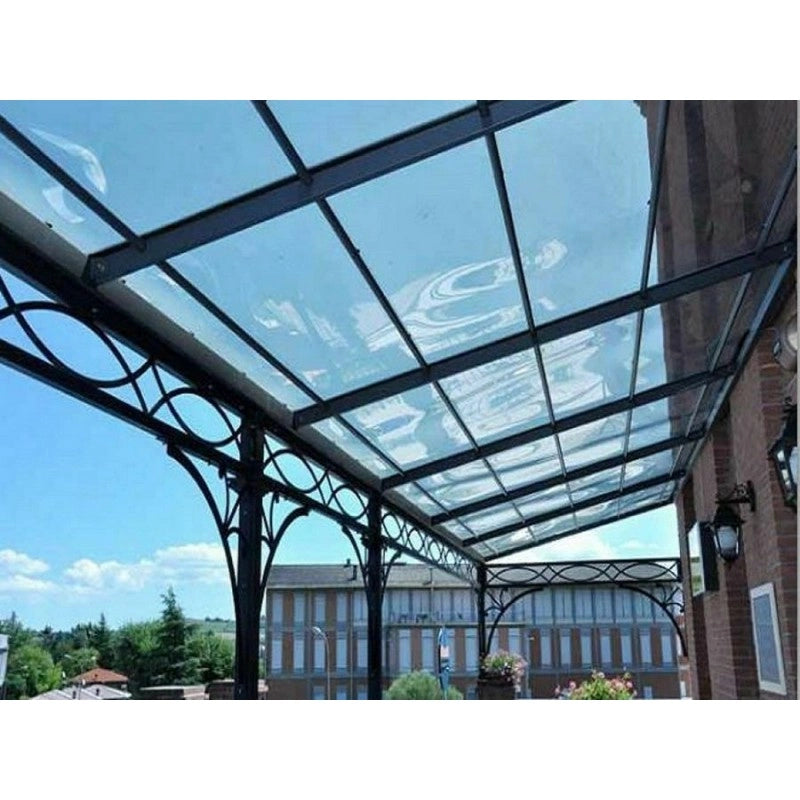 Telo PVC MICROFORATO Ombreggiante Bianco | Telone Occhiellato Ogni 50CM 350g/mq | Copertura Esterna | 3x6m | Resistente Multiuso