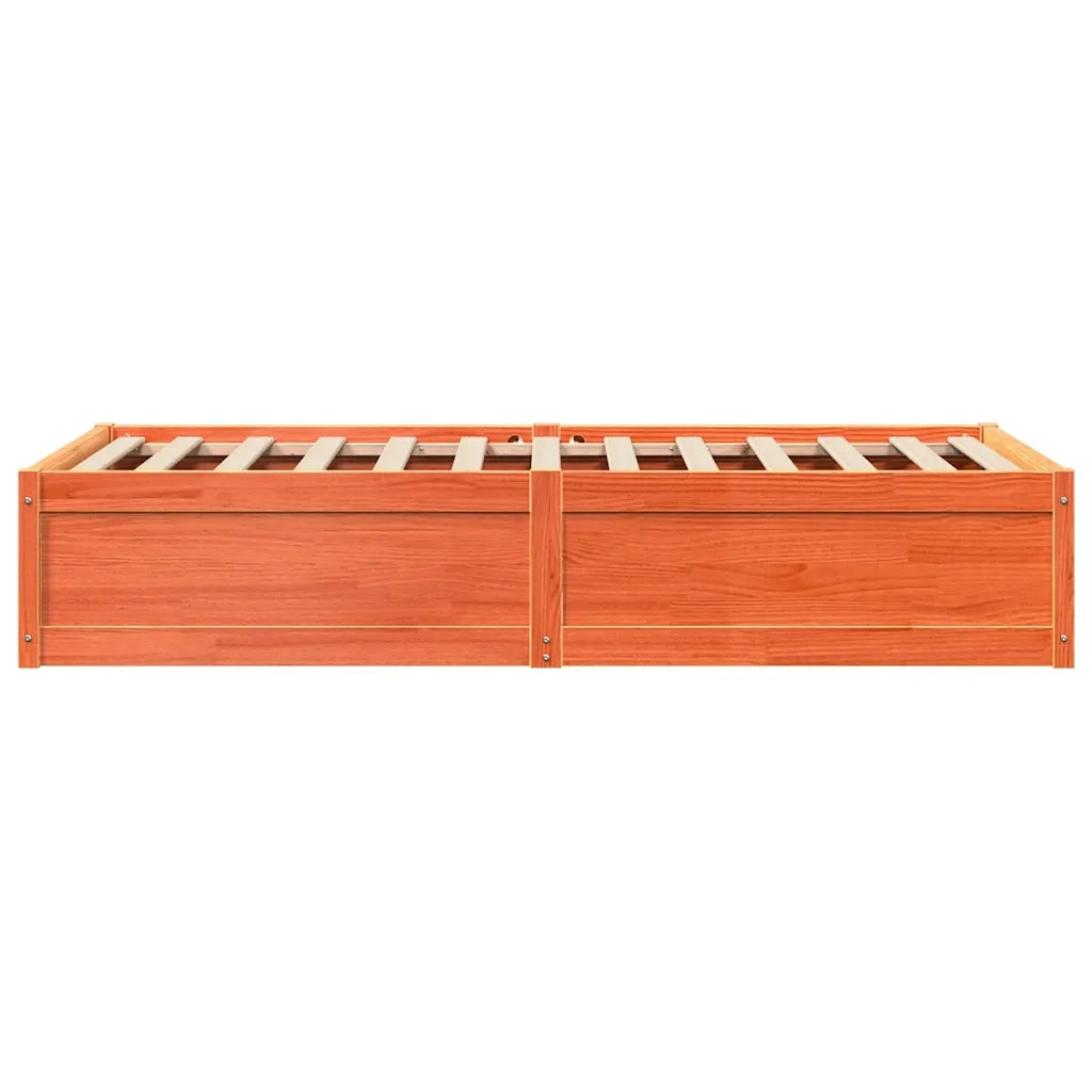 Letto singolo | Letto per adulti | Letto senza Materasso Marrone Cera 90x200 cm Legno di Pino