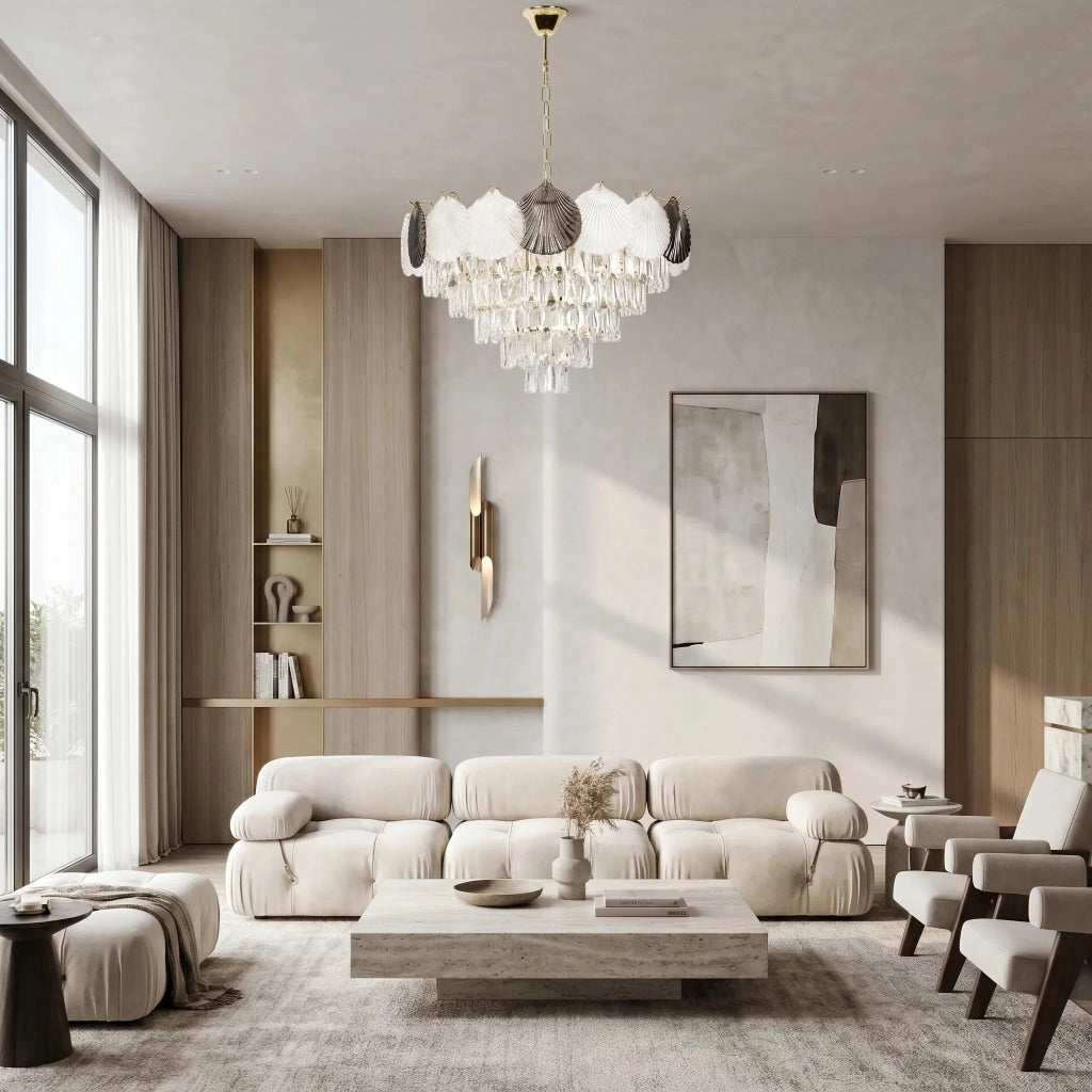 Lampada A Sospensione In Cristallo Swe084-cp 60cm Gold