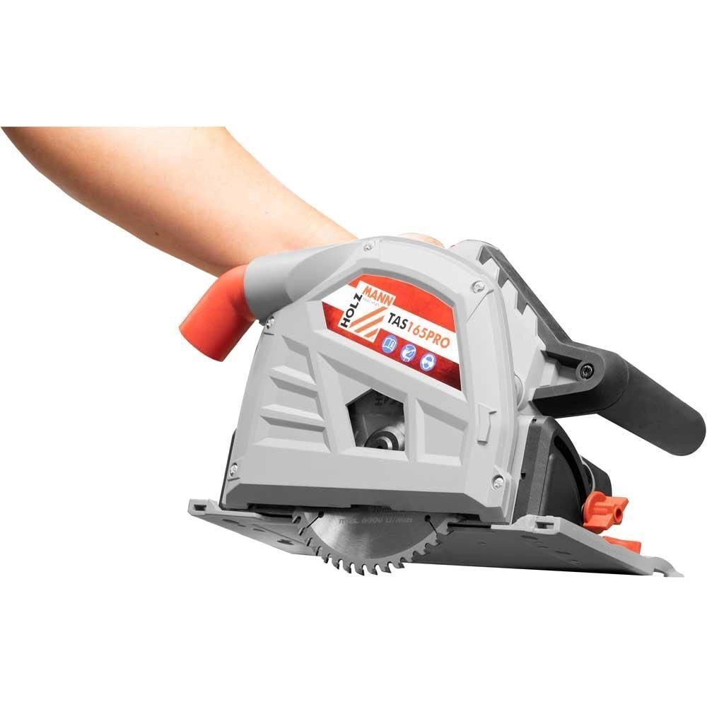 Holzmann TAS165PRO Seghetto a immersione 1400 W velocita' variabile 2000 - 5300 rpm con sistema di aspirazione polveri colore Nero