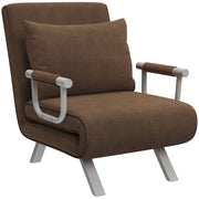 Poltrona letto ¨C Minimal ¨C Marrone, imbottito, con cuscino