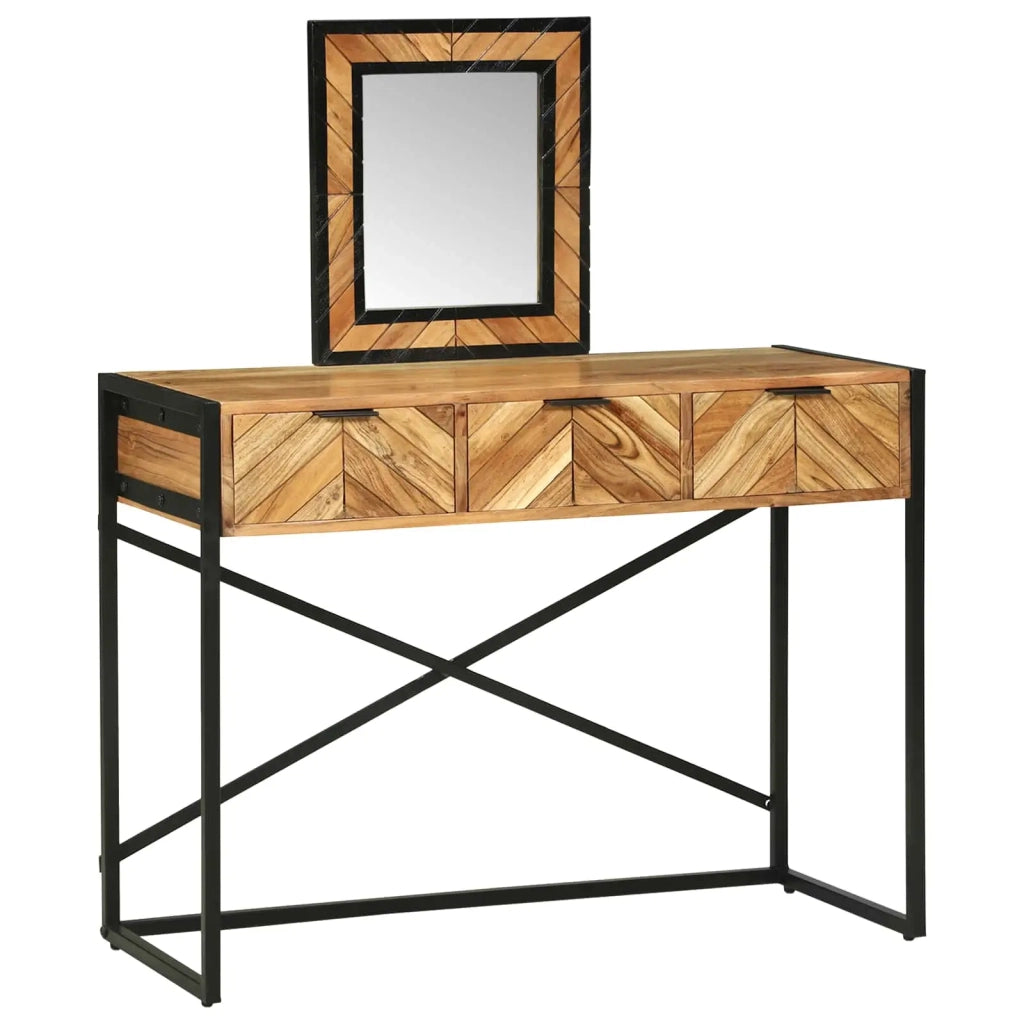 Tavolo da Trucco con cassetto Marrone 100 x 40 x 120 cm 374115