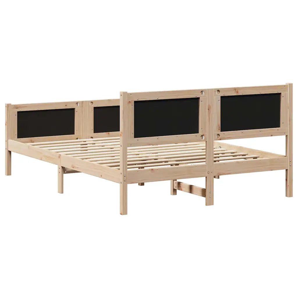 Struttura del letto con testiera Nero 140 x 190 cm Tessuto