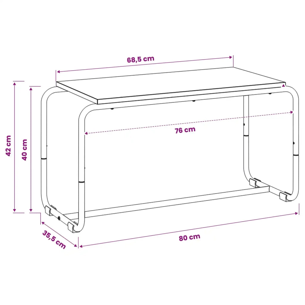 Supporto TV 80 x 35.5 x 42 cm Rovere Fumo Legno ingegnerizzato 8007884