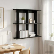 Scaffale da parete A parete Rovere Nero 100 x 20 x 75 cm 8012085