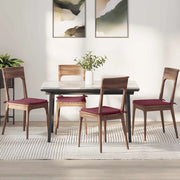 Cuscini per Seduta 4 pcs Rosso Vino 40 x 40 x 3 cm Tessuto 42015192