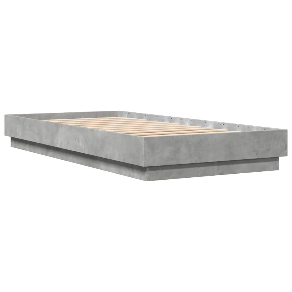 Giroletto-Struttura Letto Grigio Cemento 100x200 cm in Legno Multistrato 236812