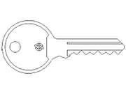 10pz chiave grezza per basculante e serranda  a cilindro cod:ferx.vit55214